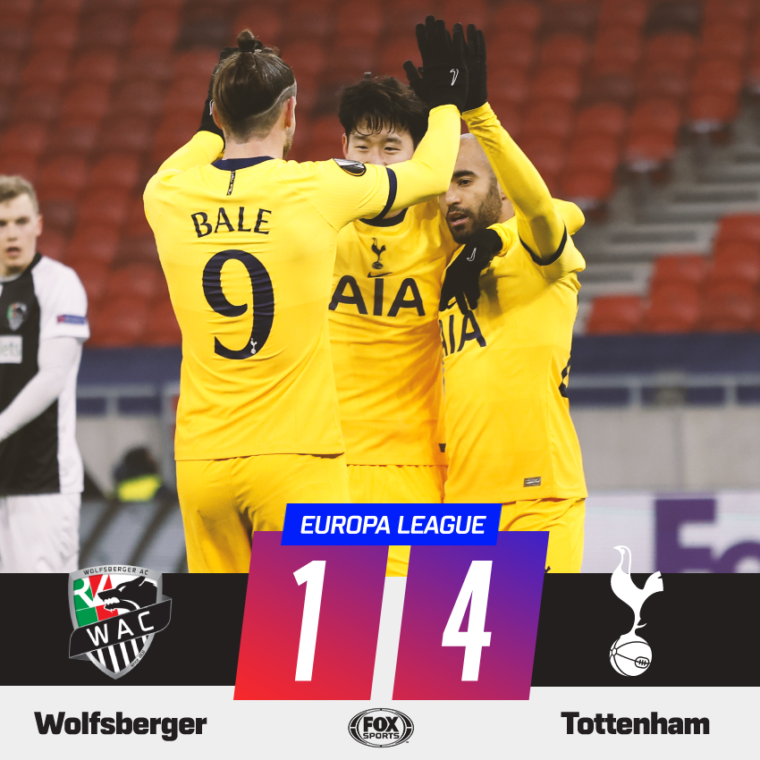 Bale se redime com golaço, Tottenham faz 3 a 0 só no 1º tempo, vence Wolfsberger e dá passo importante por vaga nas oitavas