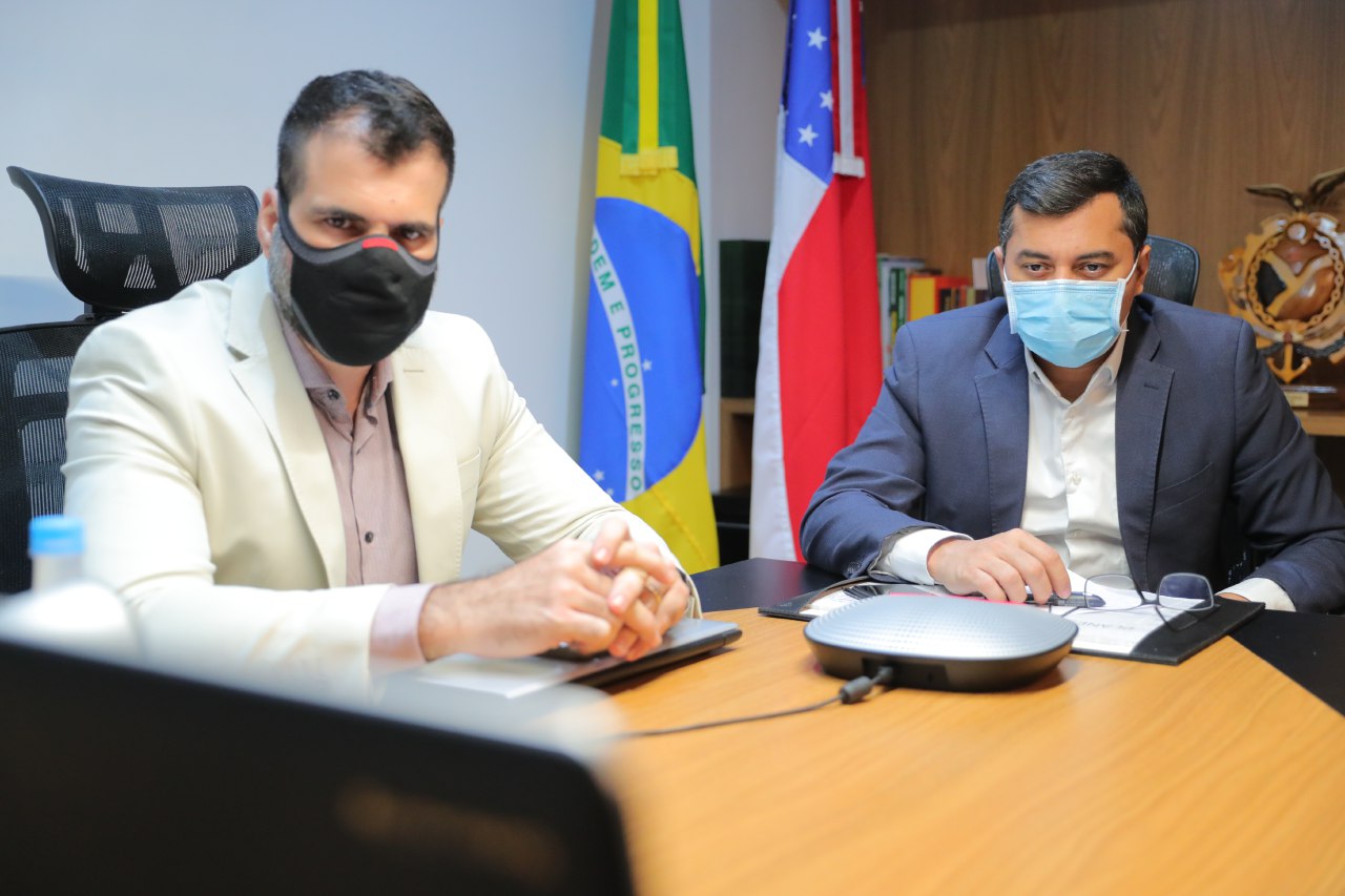 Wilson Lima participa de reunião com Hamilton Mourão para alinhar ações de combate às queimadas e ao desmatamento