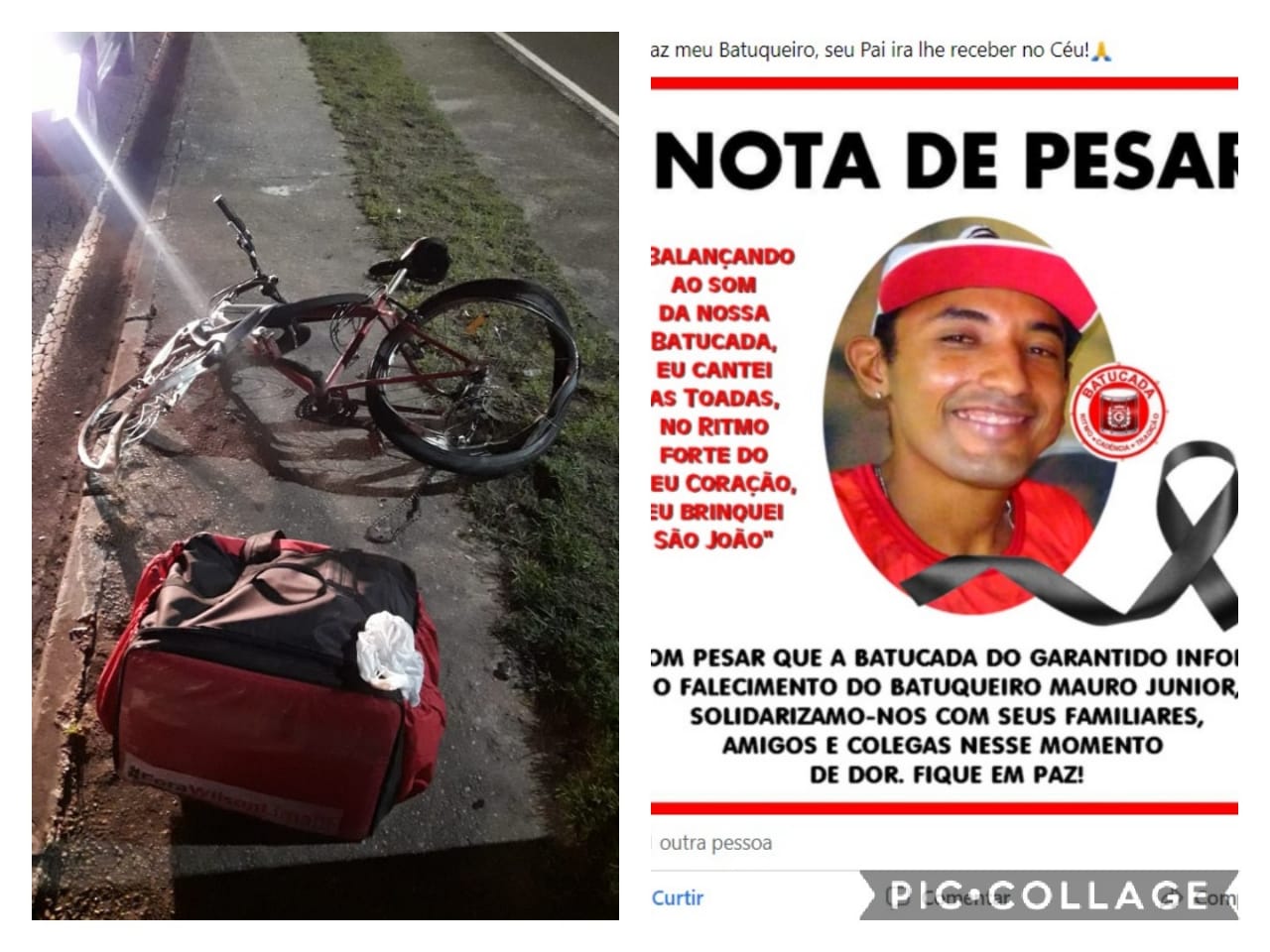 URGENTE – Integrante da Batucada do Boi Garantido morre atropelado em sua bicicleta