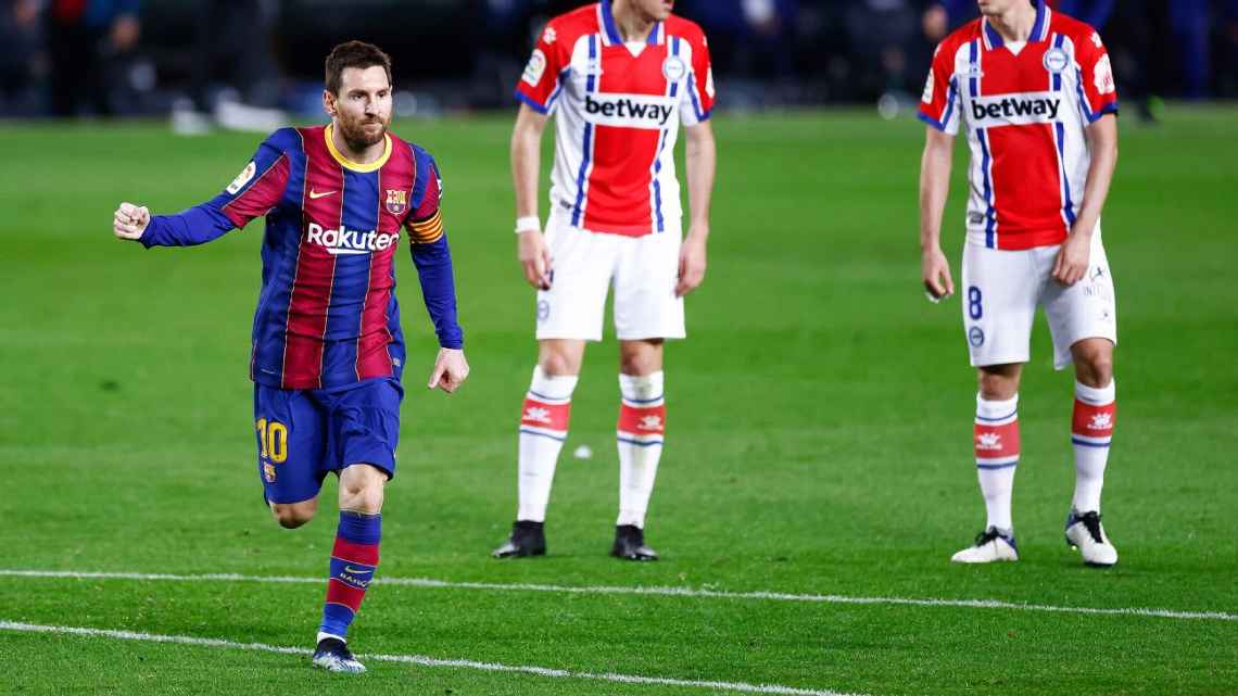 Barcelona goleia o Alavés com show de Messi e assume vice-liderança de LaLiga