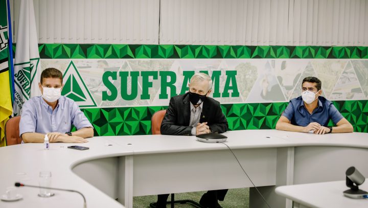 David Almeida e Marcos Rotta têm reunião na Suframa para destravar obras no Distrito Industrial