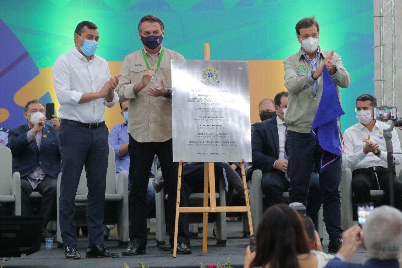 Wilson Lima e Bolsonaro inauguram segunda fase do maior Centro de Convenções da região Norte