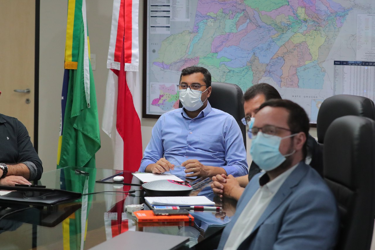 Wilson Lima se reúne com representantes da empresa fornecedora de oxigênio ao Estado