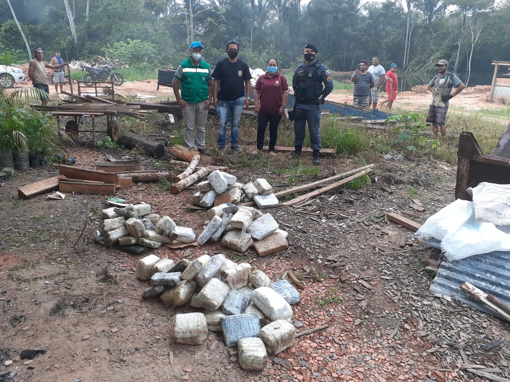 Polícia incinera aproximadamente 80 kg de maconha em Anori