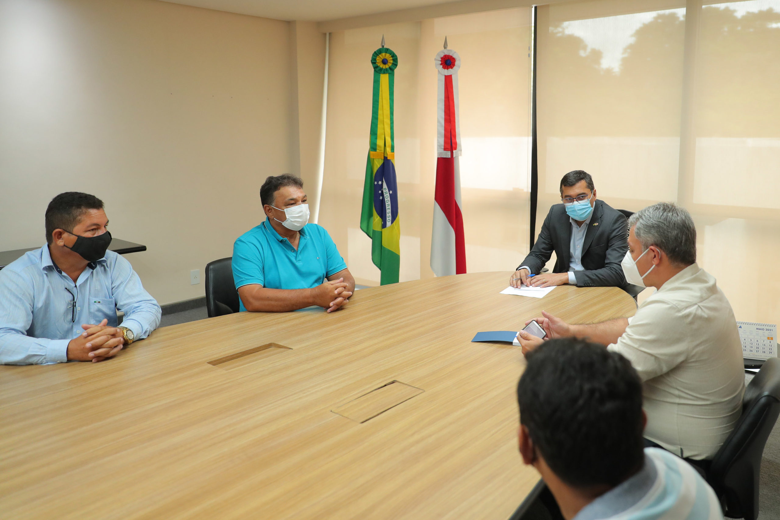 Governador Wilson Lima recebe prefeitos para tratar da Operação Enchente 2021