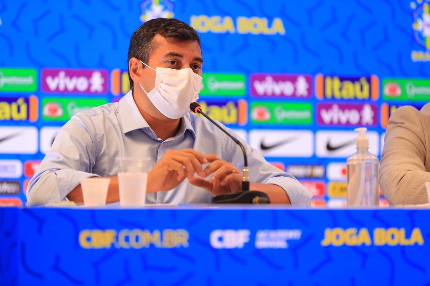 Wilson Lima e CBF asseguram que Arena da Amazônia estará pronta para jogo entre Brasil e Uruguai