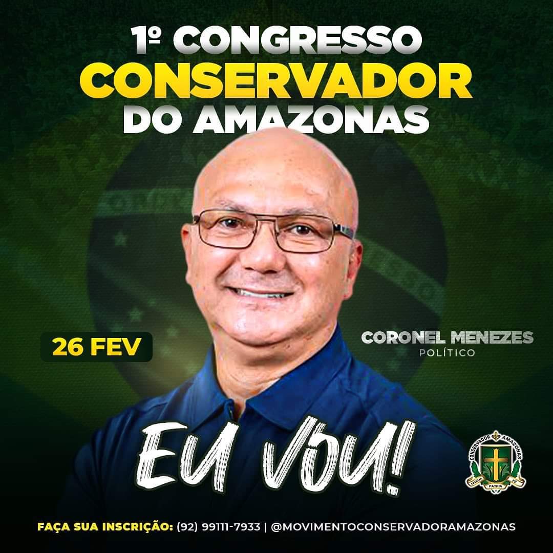 Primeiro Congresso Conservador do AM vai reunir várias personalidades bolsonaristas, entre eles, Daniel Silveira