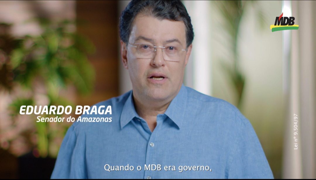 MDB relembra projetos exitosos do governo Eduardo Braga em propaganda partidária