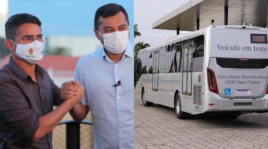 Wilson e David Almeida assinam convênio para compra de 12 ônibus elétricos para Manaus