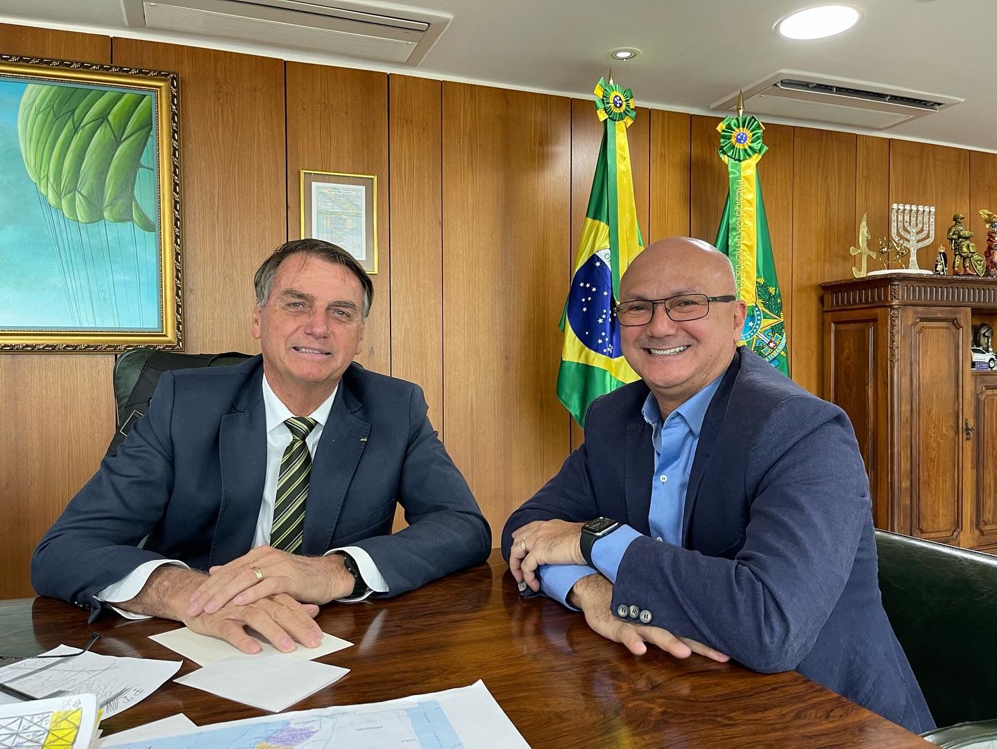 Menezes alinha com Bolsonaro últimos detalhes da convenção estadual do PL e campanha 2022