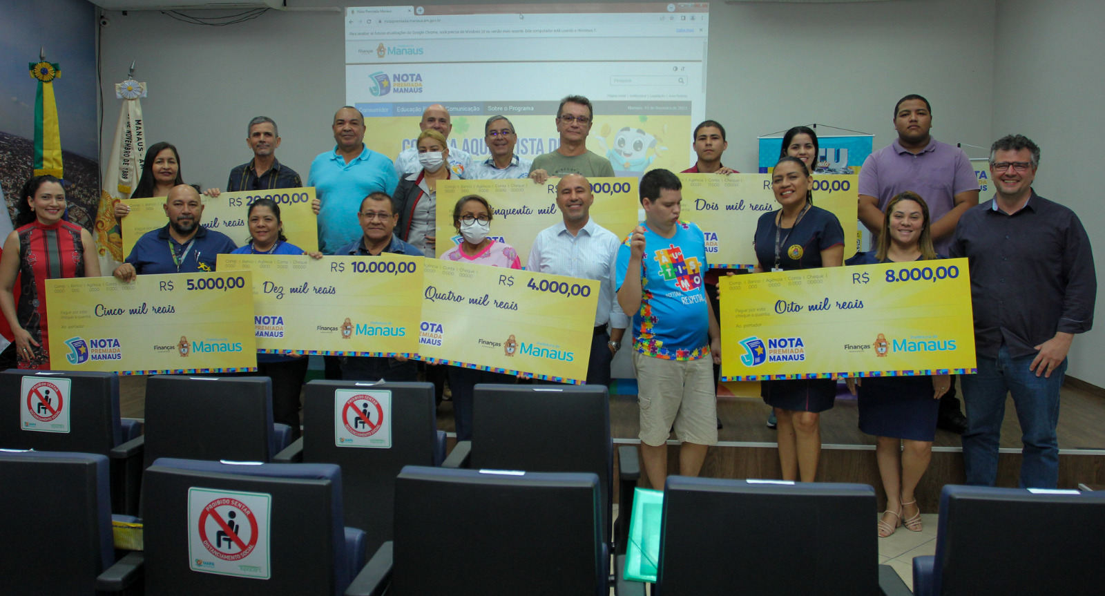 Premiações do sorteio especial da Campanha Nota Premiada Manaus da prefeitura somam R$ 182 mil