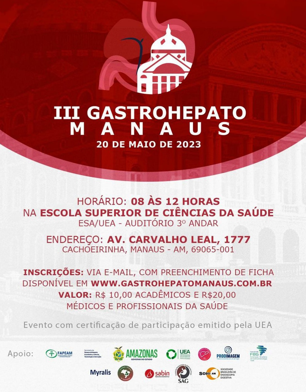Organizado pela UEA, III GastroHepato reunirá especialistas da área de Manaus e do país