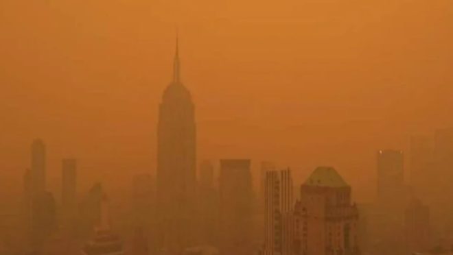 Nova York é atingida por fumaça de incêndios florestais do Canadá