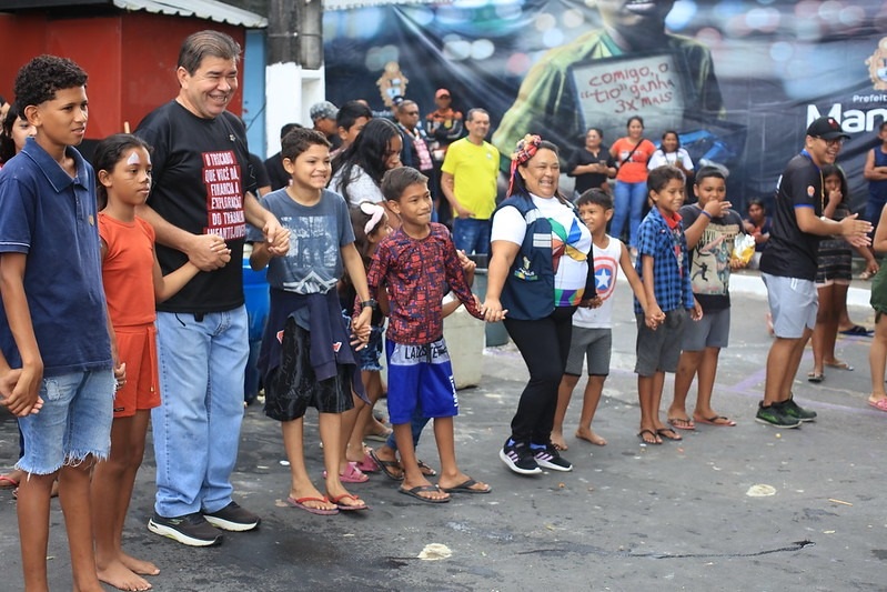 Prefeitura de Manaus promove manhã de lazer a crianças do bairro Colônia Antônio Aleixo neste sábado