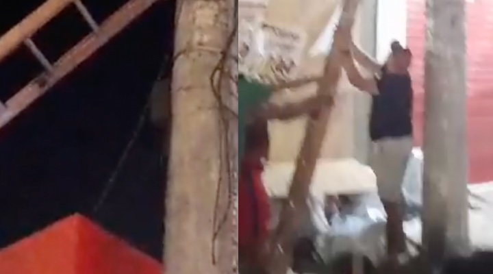 “Ele tá ass4ndo!”: homem fica grudad0 em poste após sofrer descarga elétrica no Viver Melhor; veja vídeo