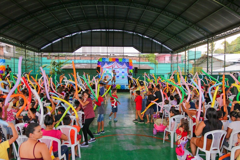 Alegria e encanto marcam a 2ª ação do projeto ‘Circo na Escola 2023 ‘, da Prefeitura de Manaus, no bairro Mauazinho