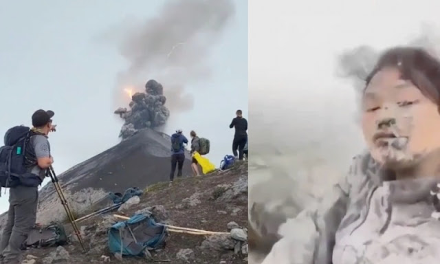 Mulher filma seus últimos momentos de vida antes de vulcão entrar em erupção