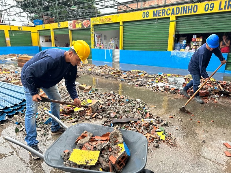 Prefeitura de Manaus realiza mais uma obra de reforma de feira no bairro São Jorge