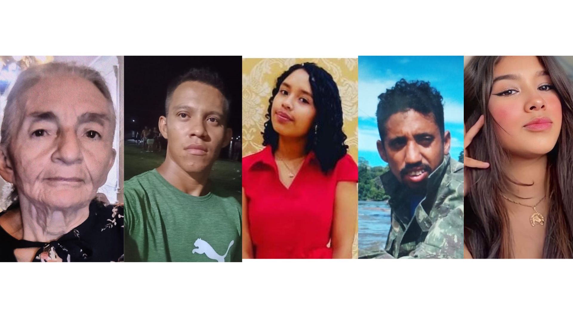 Polícia Civil divulga as imagens de cinco pessoas que desapareceram em Manaus