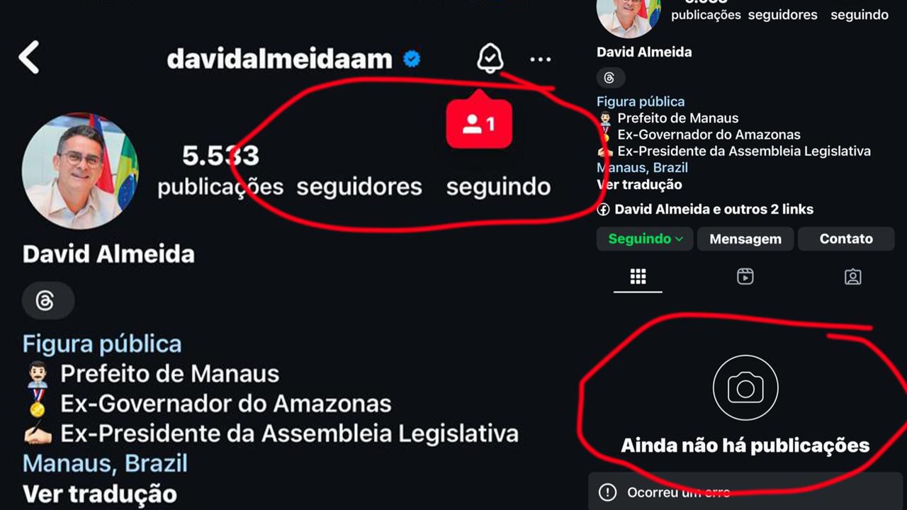 Após divulgar plano de governo, David Almeida sofre ataque em seu Instagram